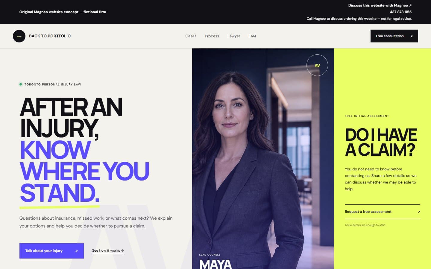 Personal Injury Website - Bold website preview